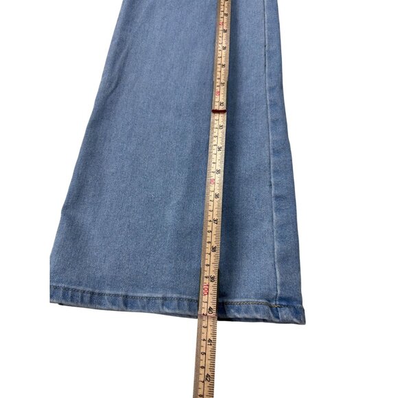 Hers Womens Light Blue Flare Cargo Jeans Size 11 - Picture 4 of 11